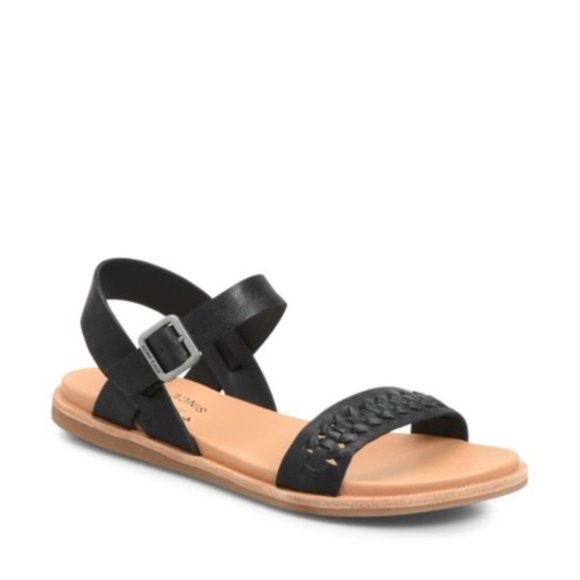 Kork-Ease Yucca Black Braided Leather Flat Sandals Size 7 - Picture 1 of 9